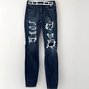 American Eagle Outfitters Next Level Stretch Patched Distressed Jeans Si…